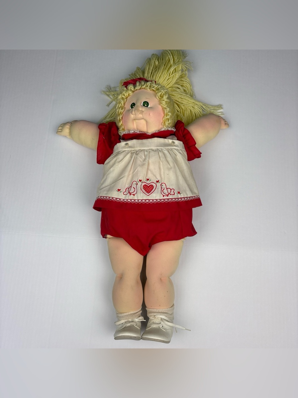Xavier Roberts Little People Doll Soft Sculpture 1980s Signed Vintage Blond Girl